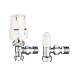 white radiator valve