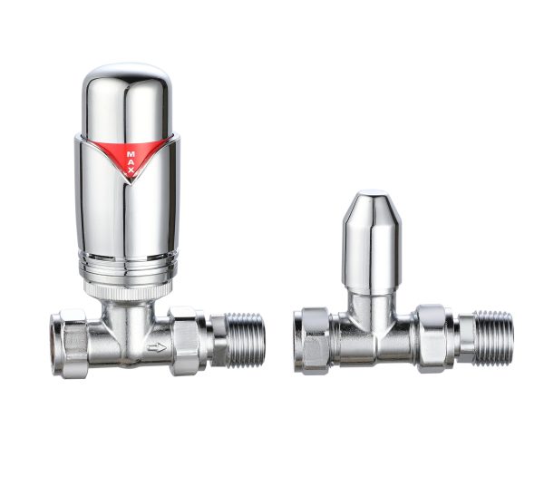 silver thermostatic radiator valve