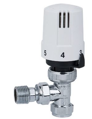 white radiator valve